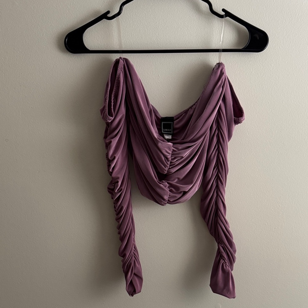 Libian Mauve Draped Top